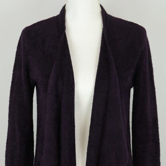 Barefoot Dreams Bamboo Chic Lite Women's Small Purple Open Front Cardigan - Picture 3 of 8